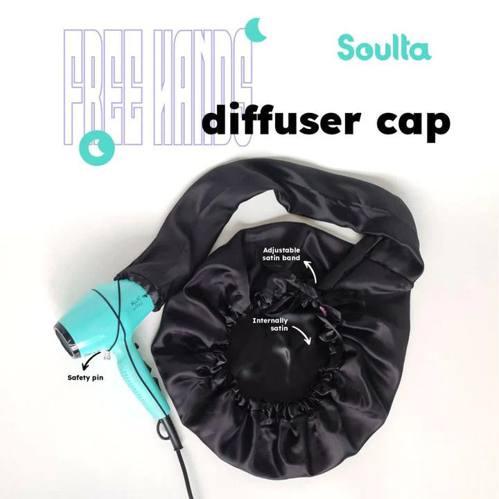 SATIN DIFFUSER HAIR DRYING CAP